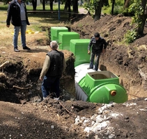Купить недорого, заказать современную систему автономной канализации из стеклопластика BiNeo от производителя в Украине